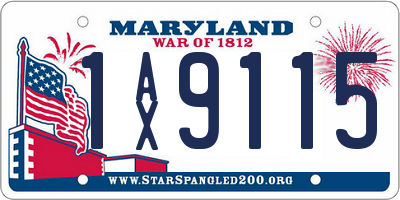 MD license plate 1AX9115