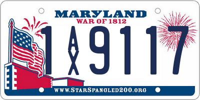 MD license plate 1AX9117