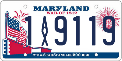 MD license plate 1AX9119