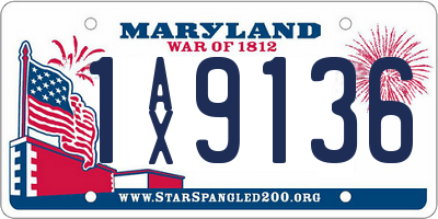 MD license plate 1AX9136