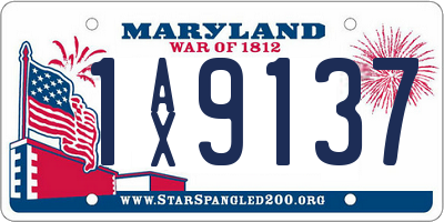 MD license plate 1AX9137