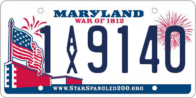 MD license plate 1AX9140