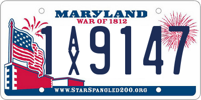 MD license plate 1AX9147