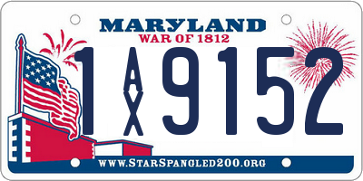 MD license plate 1AX9152