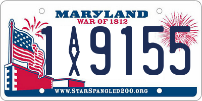 MD license plate 1AX9155