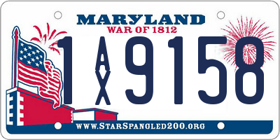 MD license plate 1AX9158