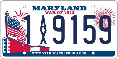 MD license plate 1AX9159