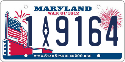MD license plate 1AX9164