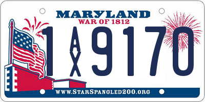 MD license plate 1AX9170
