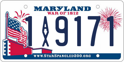 MD license plate 1AX9171
