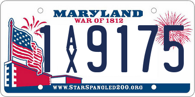 MD license plate 1AX9175