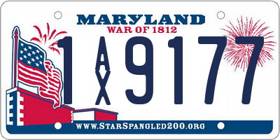 MD license plate 1AX9177