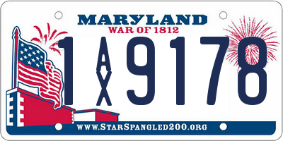 MD license plate 1AX9178
