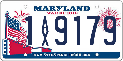 MD license plate 1AX9179
