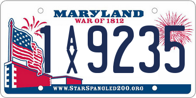MD license plate 1AX9235