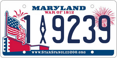 MD license plate 1AX9239