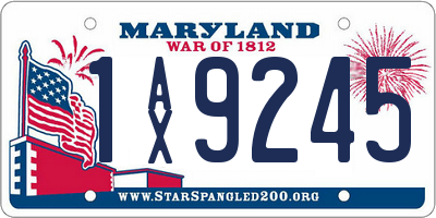 MD license plate 1AX9245