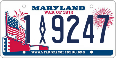 MD license plate 1AX9247