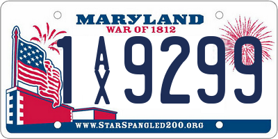 MD license plate 1AX9299