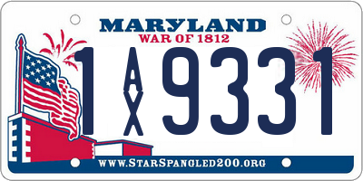 MD license plate 1AX9331