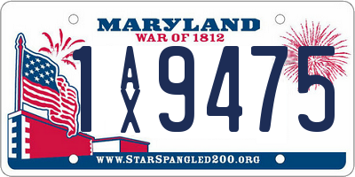 MD license plate 1AX9475