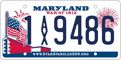 MD license plate 1AX9486