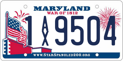 MD license plate 1AX9504