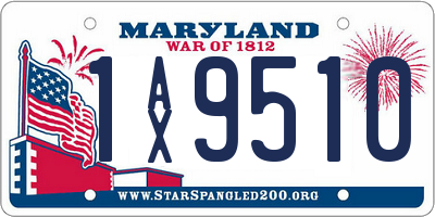 MD license plate 1AX9510