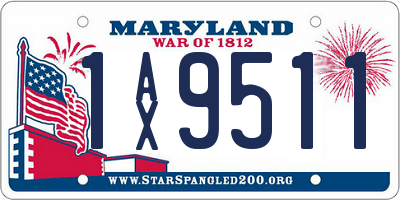 MD license plate 1AX9511
