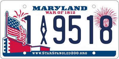 MD license plate 1AX9518