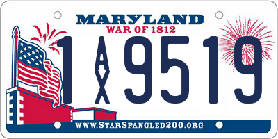 MD license plate 1AX9519