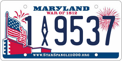 MD license plate 1AX9537
