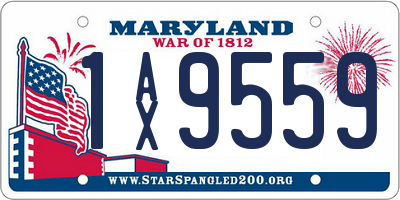 MD license plate 1AX9559