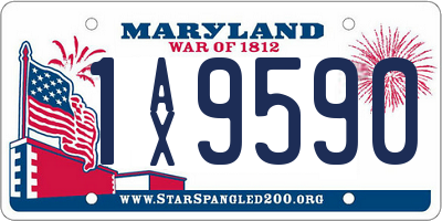 MD license plate 1AX9590