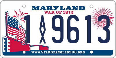 MD license plate 1AX9613
