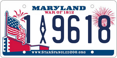 MD license plate 1AX9618