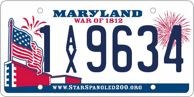 MD license plate 1AX9634