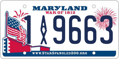 MD license plate 1AX9663