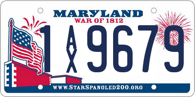 MD license plate 1AX9679