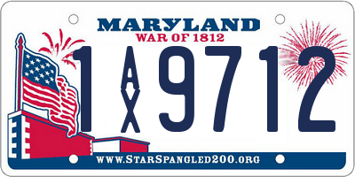 MD license plate 1AX9712