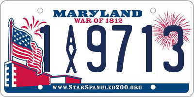 MD license plate 1AX9713