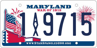MD license plate 1AX9715