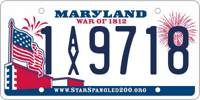 MD license plate 1AX9718