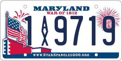 MD license plate 1AX9719