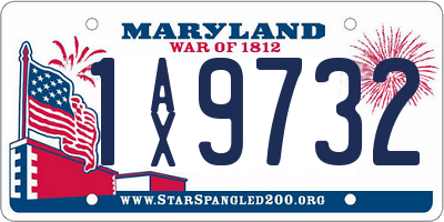 MD license plate 1AX9732