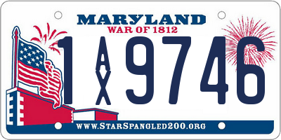 MD license plate 1AX9746