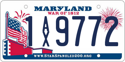 MD license plate 1AX9772