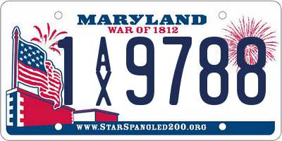 MD license plate 1AX9788