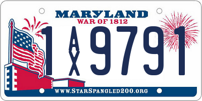 MD license plate 1AX9791