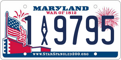 MD license plate 1AX9795